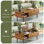 Table basse à plateau relevable en bois-108809076