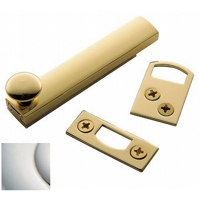 Surface Bolt, 2.5" H x 0.8" W x 0.8" D, Polished Nickel