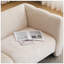 Élégant canapé 3 places Boucle au design ondulé, parfait pour les salons, les chambres et les bureaux d'appartements