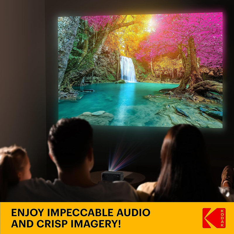 Kodak Pico Projector 40 Lumens Portable Projector with Remote Included, Black