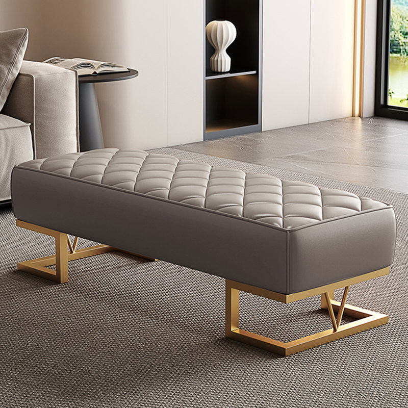 Banc avec revêtement, Gris, H 16,54 po x l 39,37 po x P 17,72 po