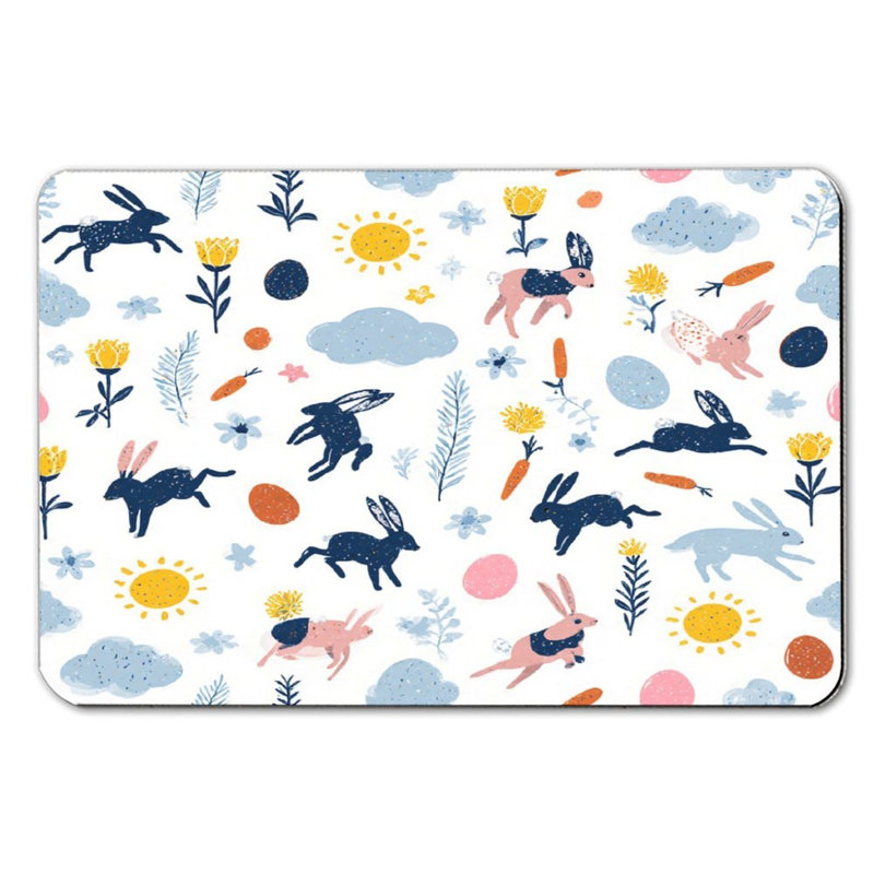 Tapis de bain Whimsical Bunny Spring, 16 x 24 po