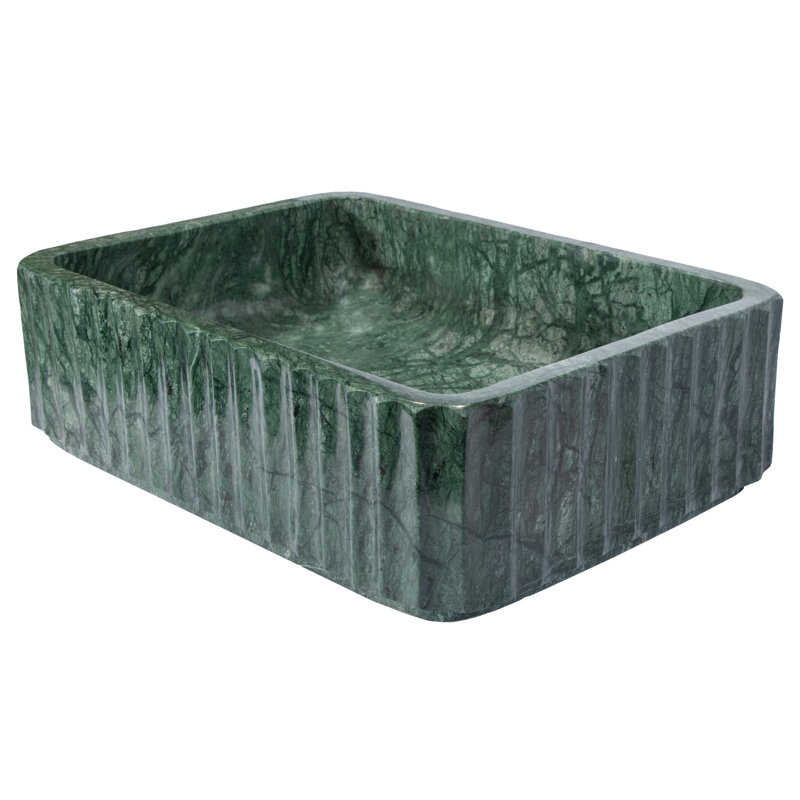 Eden Bath 12.8'' Stone Rectangular Bathroom Sink