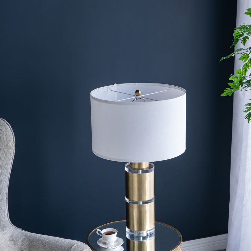 Cylinder Table Lamp with Drum Shade