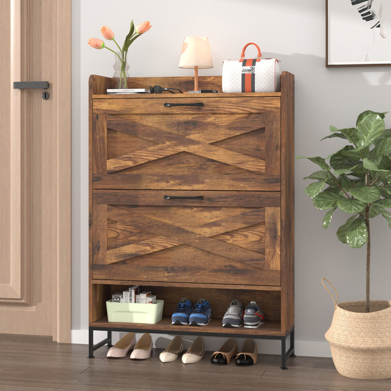 24 Pair Shoe Storage Cabinet