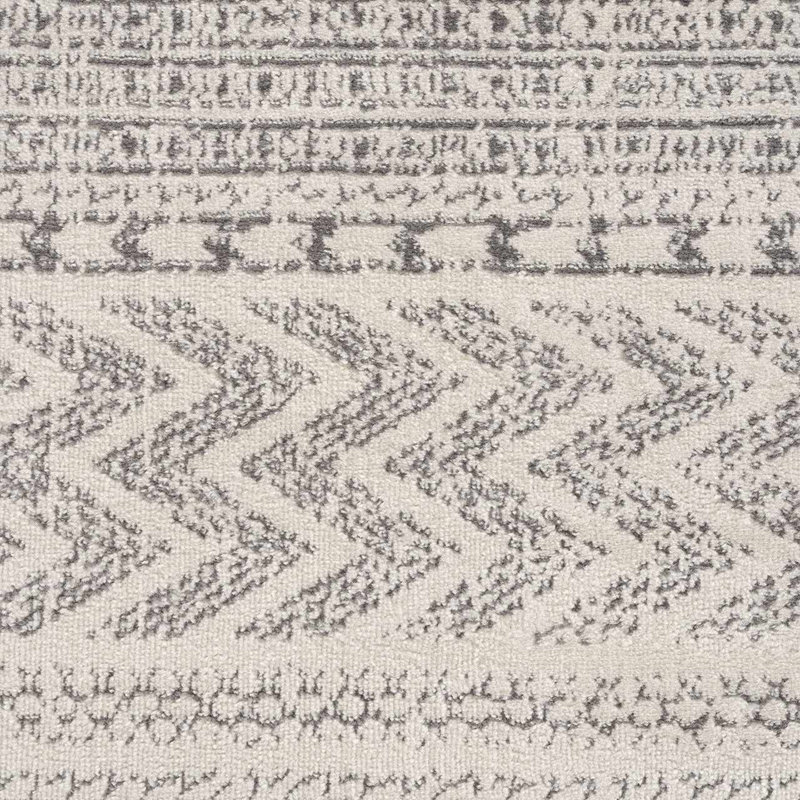 Tapis géométrique ivoire / gris Mcgrane, Rectangle 3 pi 11 po x 5 pi 7 po