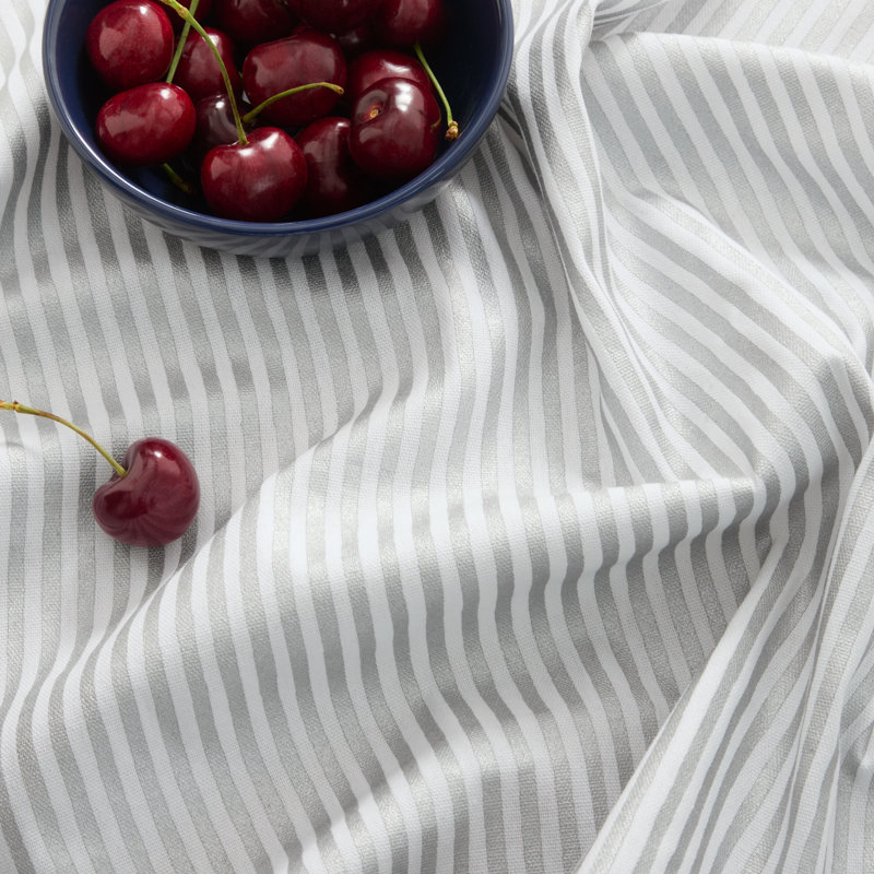 Kate Spade New York 20" x 20" Hand Painted Shirting Stripe Napkins, Silver/White