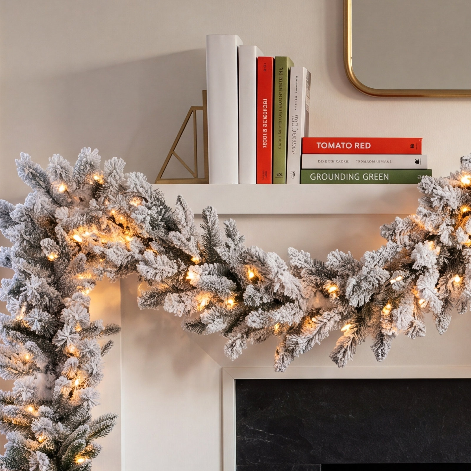 108" Frosted Pre-Lit Fir Garland