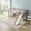 Lit simple mezzanine bas avec glissade, échelle, barrières de sécurité-1752846585