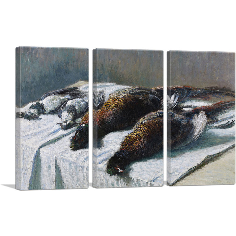 Nature morte avec faisans et pluviers par Claude Monet - Ensemble de 3 reproductions d'art sur toiles tendues