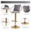Tabourets de bar à hauteur ajustable en velours (ensemble de 2)-1087223555