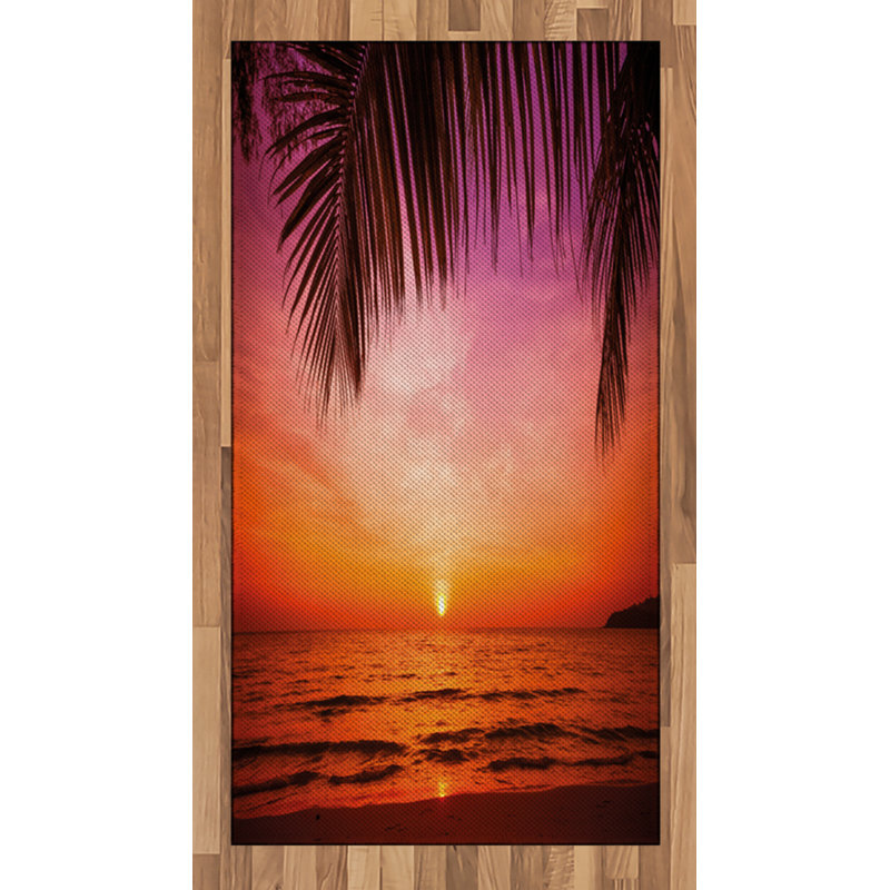 Tropical High Density Long Fiber Poly Threads Decorative Area Rug Carpet, Rectangle 2'7" x 5'