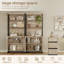 Buffet 4 pièces 72 "avec portes en verre et tablettes réglables, armoire multifonctionnelle avec rangement et tablettes ouvertes pour la salle à manger ou la cuisine-377622185