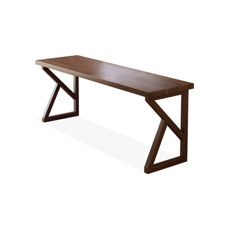 Bureau rectangulaire en bois massif noyer clair, H 29,53 po x l 62,99 po x P 23,62 po