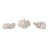 Polyresin Coastal Shell Design Sculptures Decorative Accent Figurines, Set Of 3 - 5", 3" Ivory