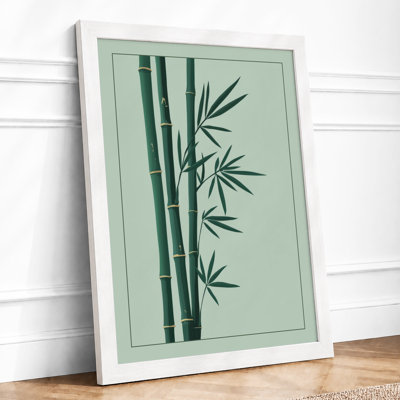 Bamboo Study Japandi - Framed Print
