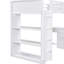 Lit mezzanine simple avec tablettes, bureau et bureau - blanc, bois massif pour un confort à long terme qui permet d'économiser de l'espace et de créer une durabilité supérieure