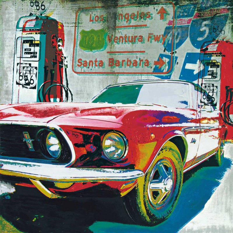 Art sur toile tendue Trent Austin Design® Foster, Ray, titre: Ventura Freeway, H 28 po x l 28 po