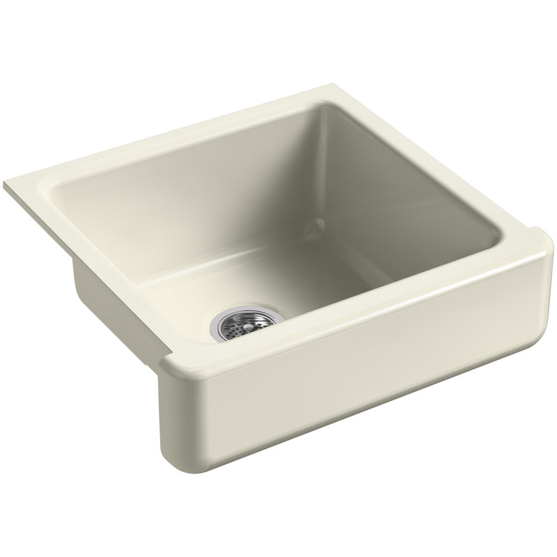 Whitehaven Self-Trimming 24" L x 22" W Farmhouse Kitchen Sink, Cane Sugar