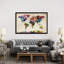 World Map Urba Watercolour II by Michael Tompsett - Print on Canvas-1102036917-1102036918