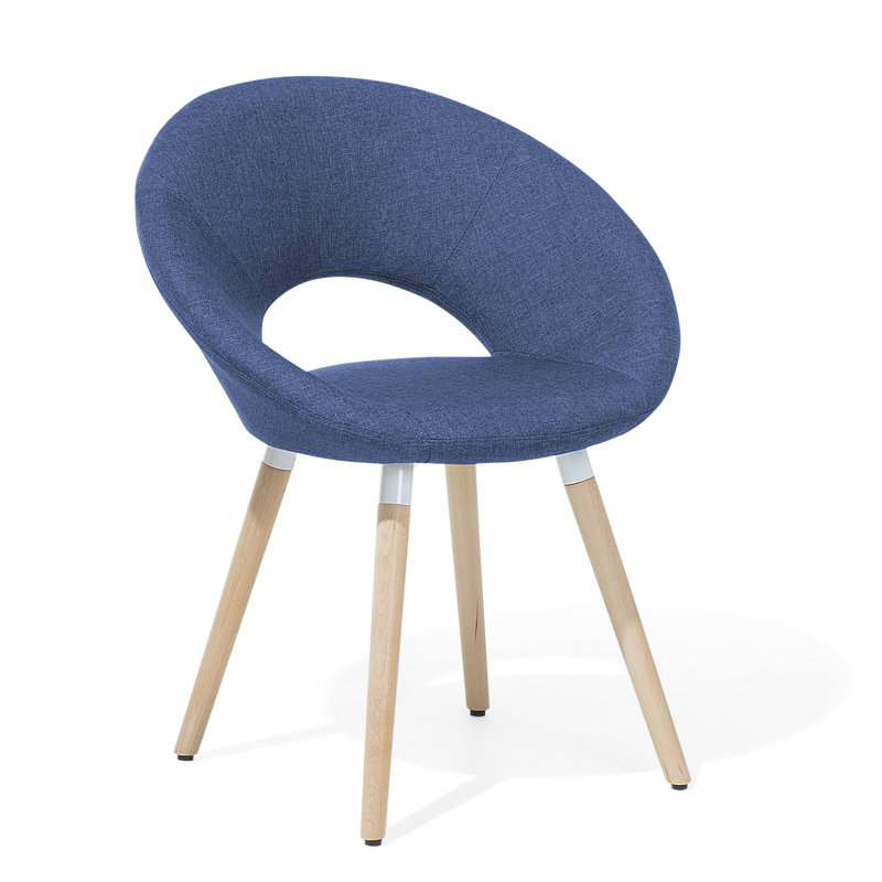 Terrence 46cm H Polyester Blend Upholstered Side Chair, Blue