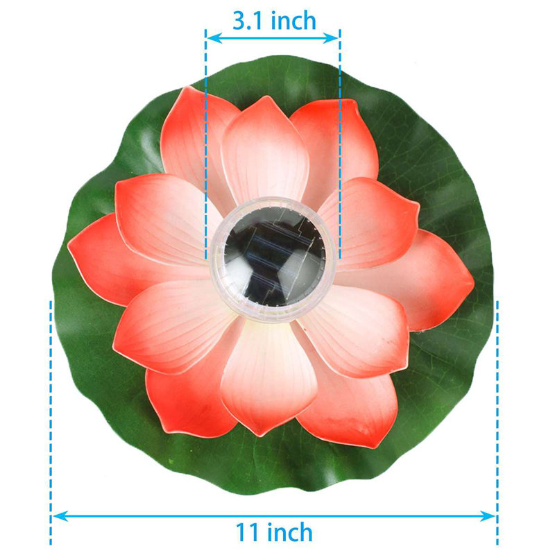 Solar Powered Outdoor Floating Pool Lights, Red