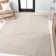 Arnika High-Low Geometric Arch Scandi Striped Ivory/Cream Indoor/Outdoor Rug