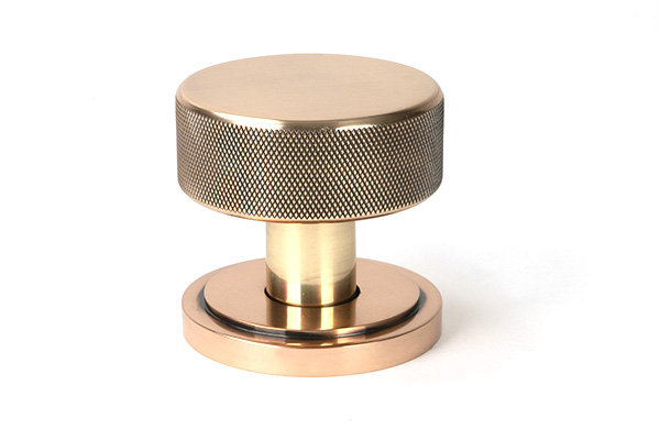 Brompton Interior Mortise Knobset, Polished Bronze