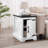 Farmhouse End Table, Rectangular Nightstand With Barn Door And Adjustable Storage Shelf, Small Bedside Table-737095396