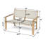 Causeuse de patio en bois d'acacia Melvin-108971822