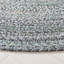 Round Kunstbeck Handwoven Polyester Area Rug in Green/Grey-1162992003