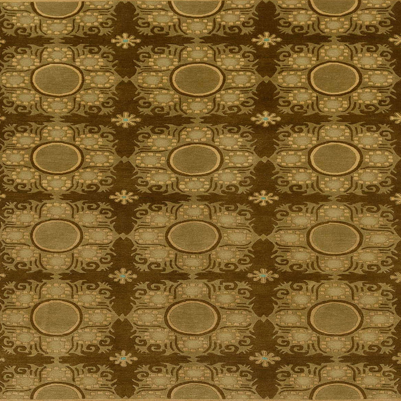 Tapis décoratif multicolore à motif abstrait, Carré 4 pi