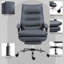 Fauteuil de bureau en microfibre à massage, fauteuil inclinable chauffant avec repose-pieds-1886016618-1886016619