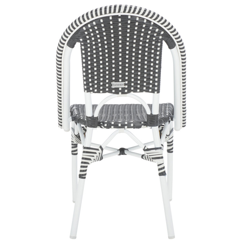Torino Outdoor Dining Side Chair, Gray/White