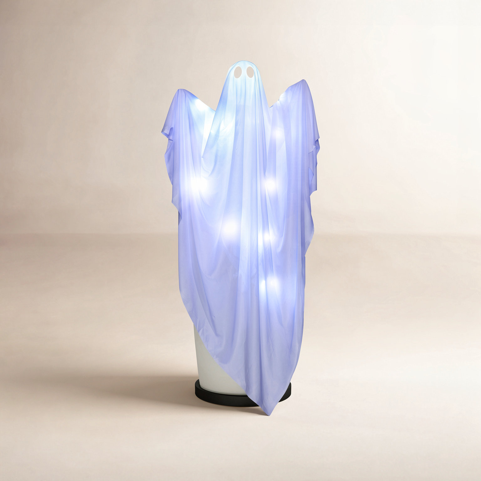 47" Light-Up Ghost Outdoor Halloween Decor, White