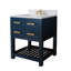 30 Inch Monarch Blue Single Sink Bathroom Vanity With F2-0012 Satin Brass Faucet From The Madalyn Collection in , Vanity with F2-0012 faucet