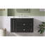 Meuble-lavabo mural de 30 po avec meuble-lavabo flottant avec 2 tiroirs, lavabo simple en céramique à 3 trous et meuble-lavabo moderne noir-834495154
