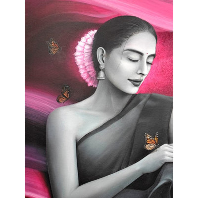 Amour de la beauté et de la nature | Peinture acrylique sur toile | Par Mahadev Swarnakar