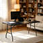 Table pliante robuste en plastique PEHD de 1,8 m avec poignée de transport, table utilitaire portative pour l'intérieur et l'extérieur