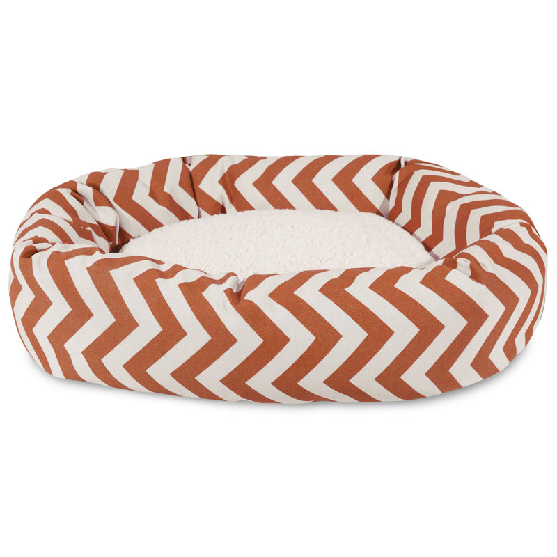Traversin à chevrons, Très grand (H 11 po x l 35 po x P 52 po) ;, Orange brûlé