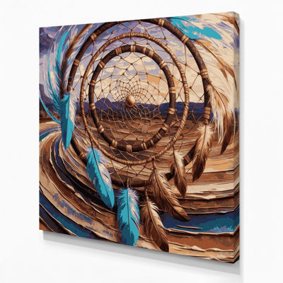Southwestern Cowboy Native American Inspired 72 Black Canvas Wall Art
