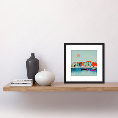 Fishing Harbour Sri Lanka Colourful Boats - Single Picture Frame Print