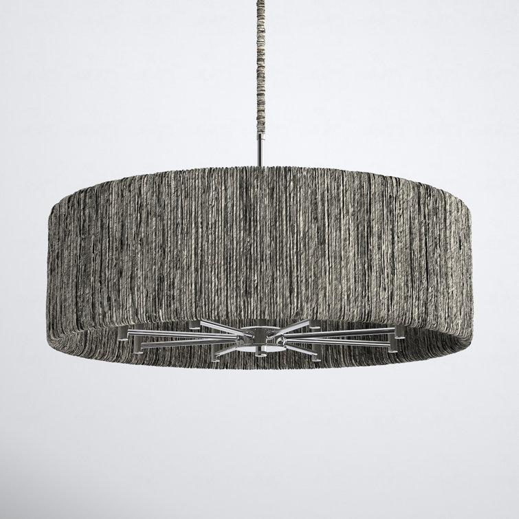 Lynn 8 Light Metal Dimmable Drum Chandelier | Birch Lane