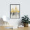 Abstract Gold Flowers Print On Canvas