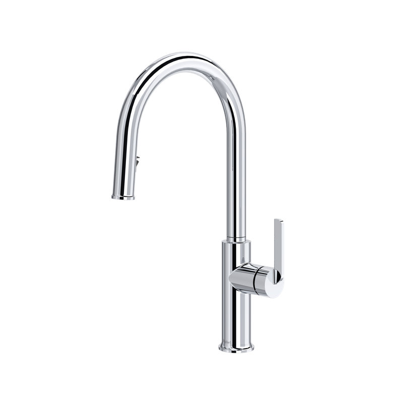 Authentica Pull-Down Kitchen Faucet With C-Spout, Chrome