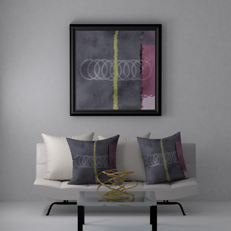 Abstract Reversible Throw Pillow, 24" x 24"