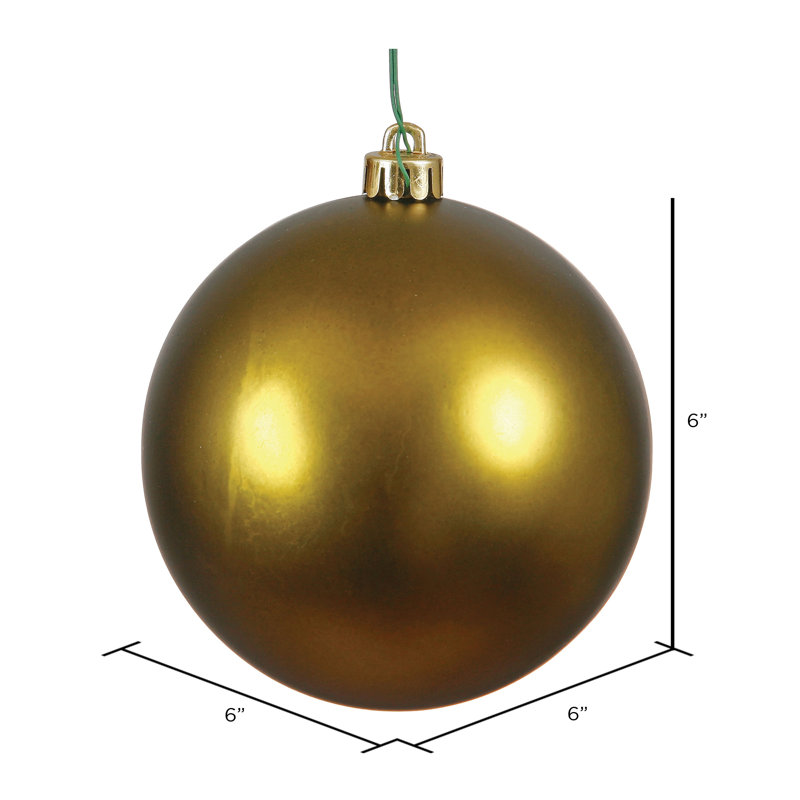 Ornement boule à boule percée uv sequin, Olive