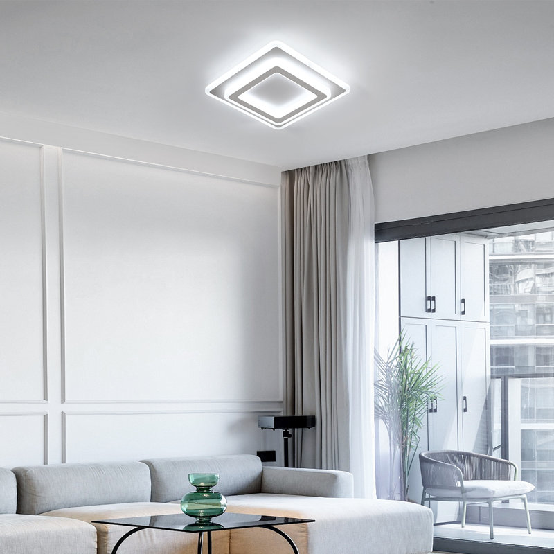 Square 29Cm 6500K Acrylic LED Ceiling Light