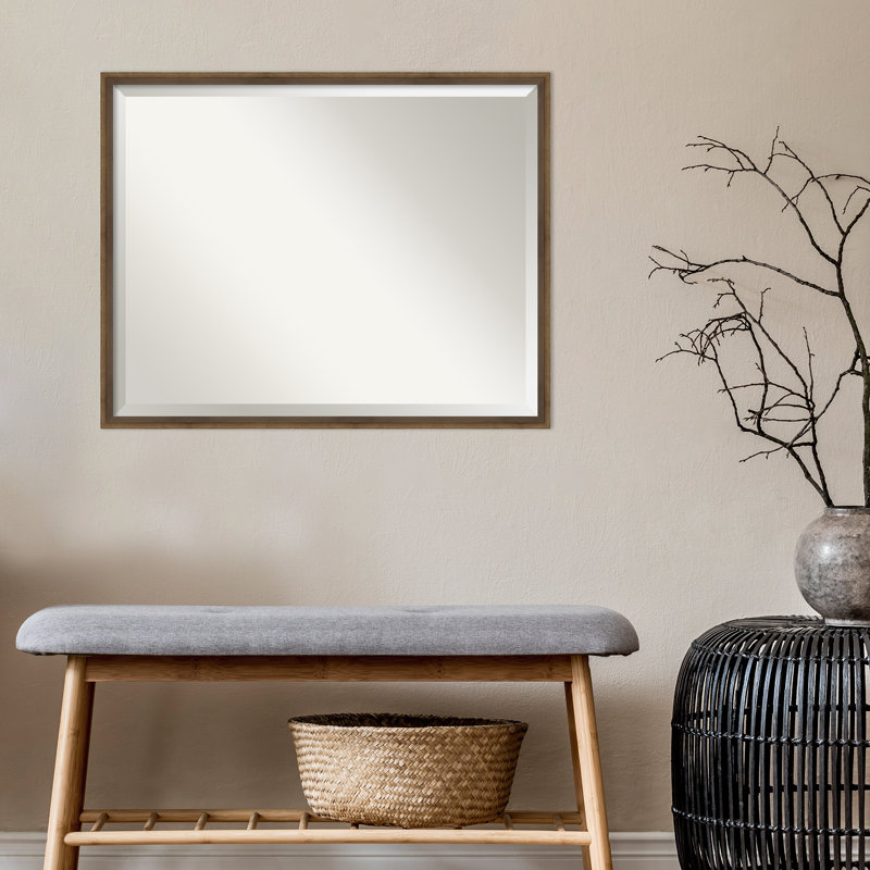 Mettawa Flat Wall Mirror, 29" x 23", Bronze