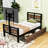 Twin Size Platform Bed with Rotatable TV Stand and Storage Drawers